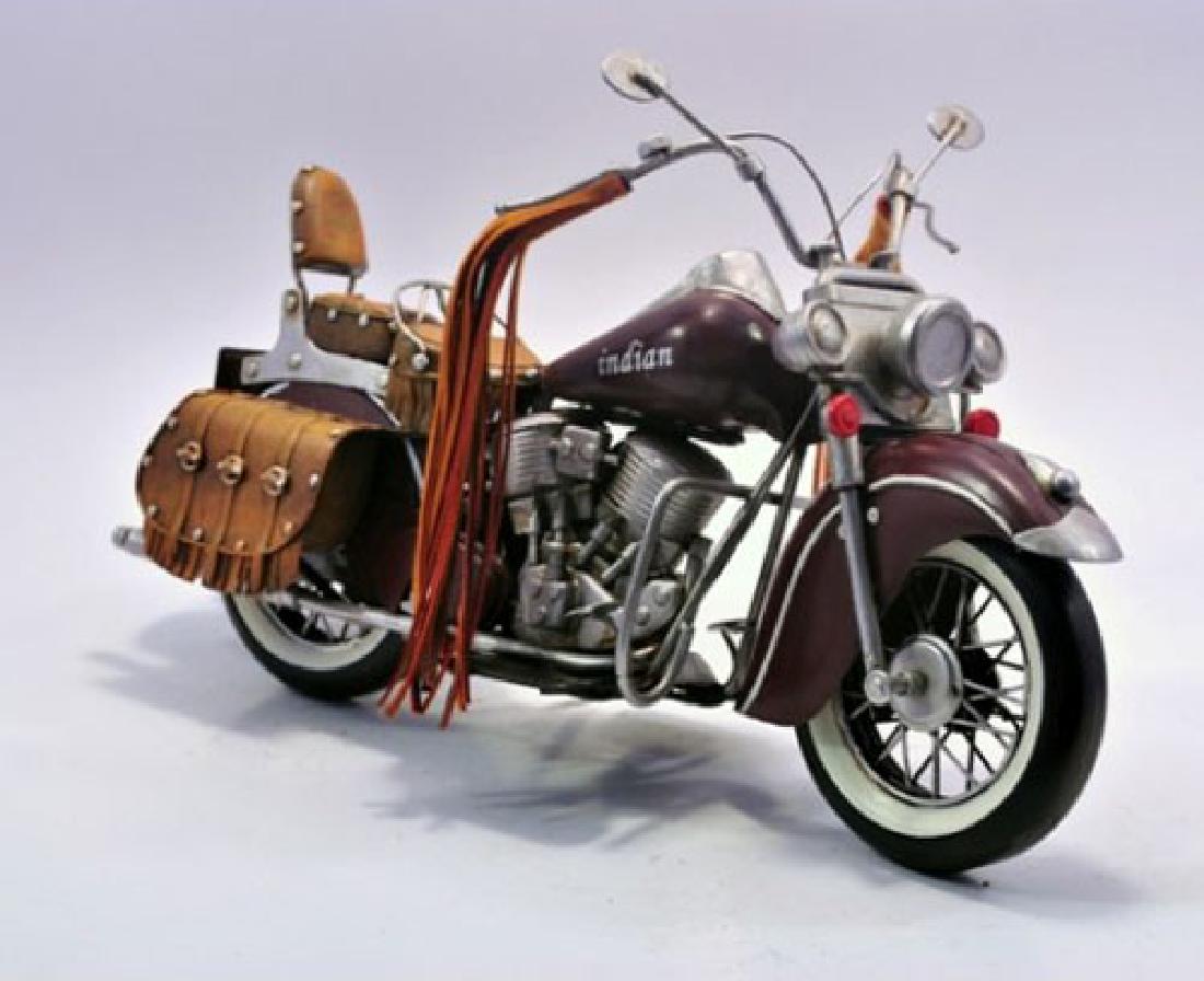Diecast 1957 Scout Handcrafted Brown Indian Motorcycle (1 of 3)