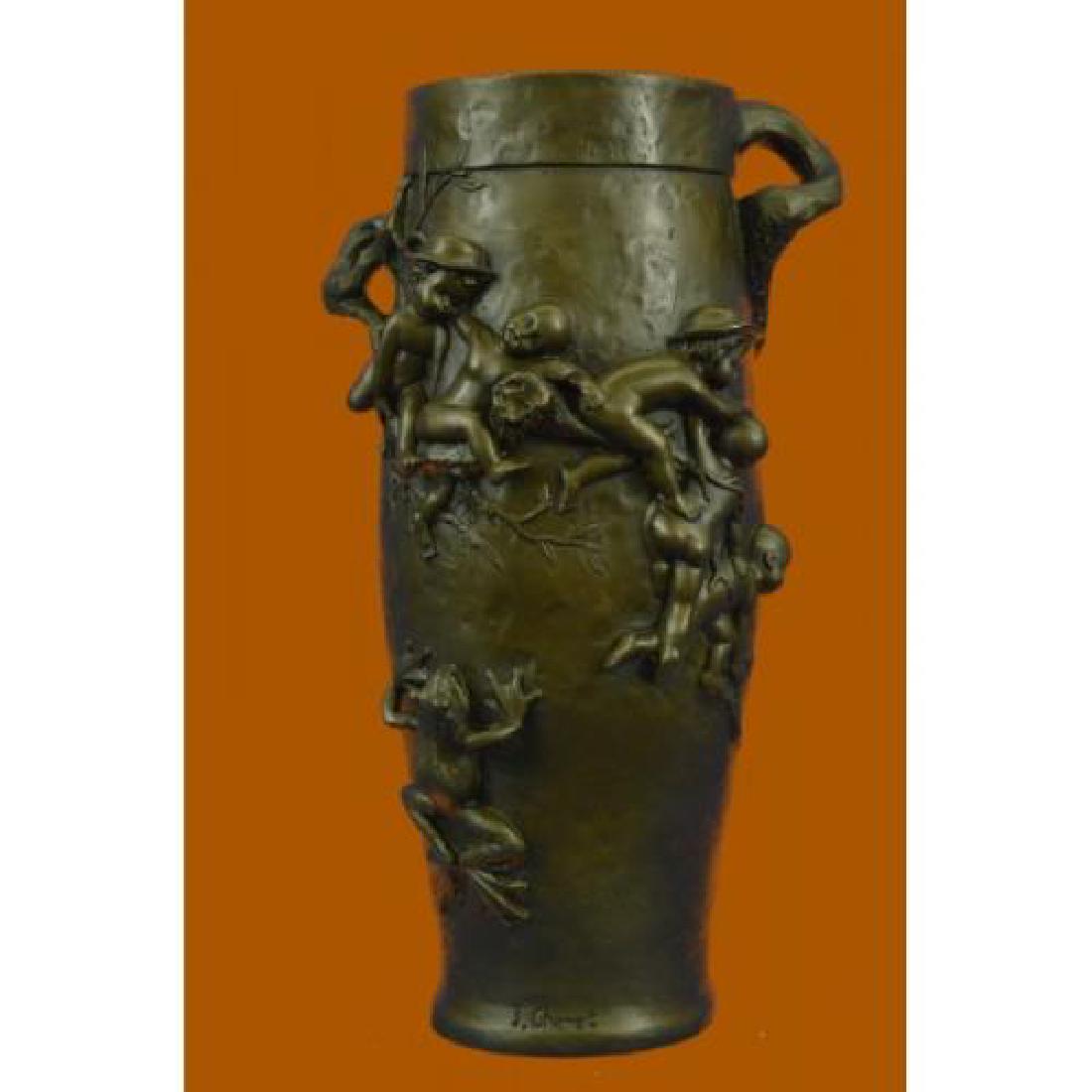 Babies Bronze Urn Statue (1 of 5)