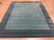SOLID TWO TONE DESIGN HAND MADE & CARVED WOOL RUG 8x10