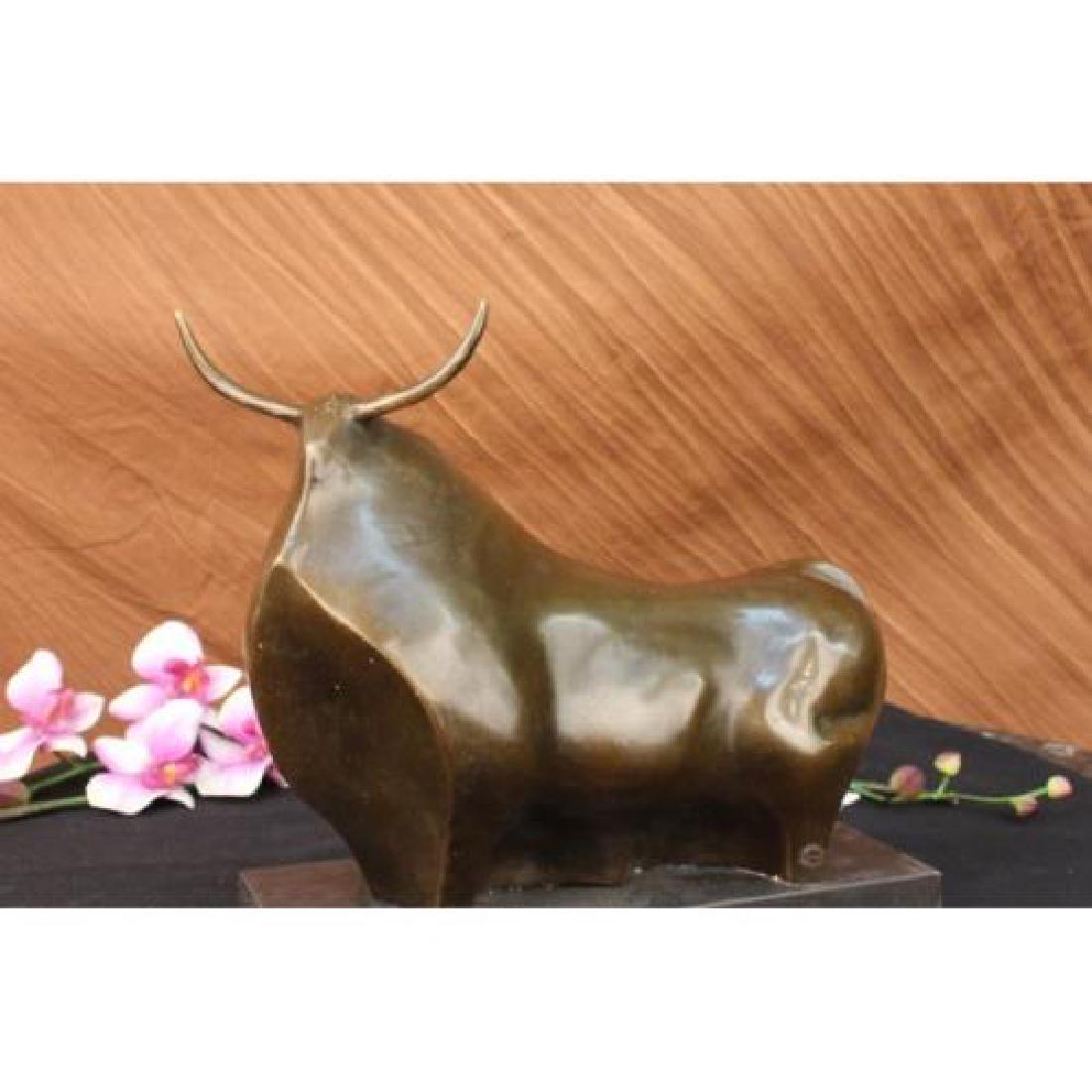 Abstract Modern Art Bull Bronze Sculpture (1 of 5)