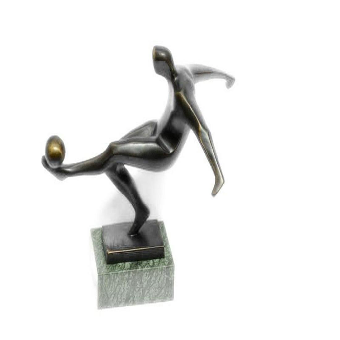Modernist of Soccer Player Bronze Sculpture (1 of 6)