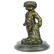 Nude Boy Holding Apple Bronze Sculpture - 5