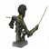 Bronze Drum Set Figurine on Marble Base Statue - 2