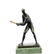Mid Century Baseball Player Bronze Sculpture