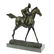 Jockey on Race Horse Bronze Sculpture - 6