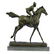 Jockey on Race Horse Bronze Sculpture - 7