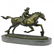 Art Deco Western Art Girl Jockey Racing Horse Bronze
