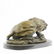 Lion and Snake Bronze Statue on Marble Base Sculpture - 5