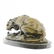 Lion and Snake Bronze Statue on Marble Base Sculpture - 6
