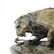 Lion and Snake Bronze Statue on Marble Base Sculpture - 7