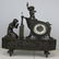 French Mantle Clock of Maiden and Cupid Bronze