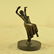Dancer Lady Bronze Sculpture on Marble Base Statue