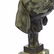 Labrador Puppy Bust Bronze Statue on Marble Base - 6