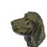 Labrador Puppy Bust Bronze Statue on Marble Base - 7