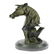 Horse Head Bust Bronze Sculpture on Marble Base Statue - 9