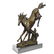 Agile Wild Stallion Horse Race Bronze Sculpture on