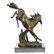 Agile Wild Stallion Horse Race Bronze Sculpture on - 3