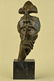 Man Hush Up Bronze Sculpture on Marble Base Figurine