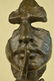 Man Hush Up Bronze Sculpture on Marble Base Figurine - 2
