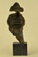 Man Hush Up Bronze Sculpture on Marble Base Figurine - 8