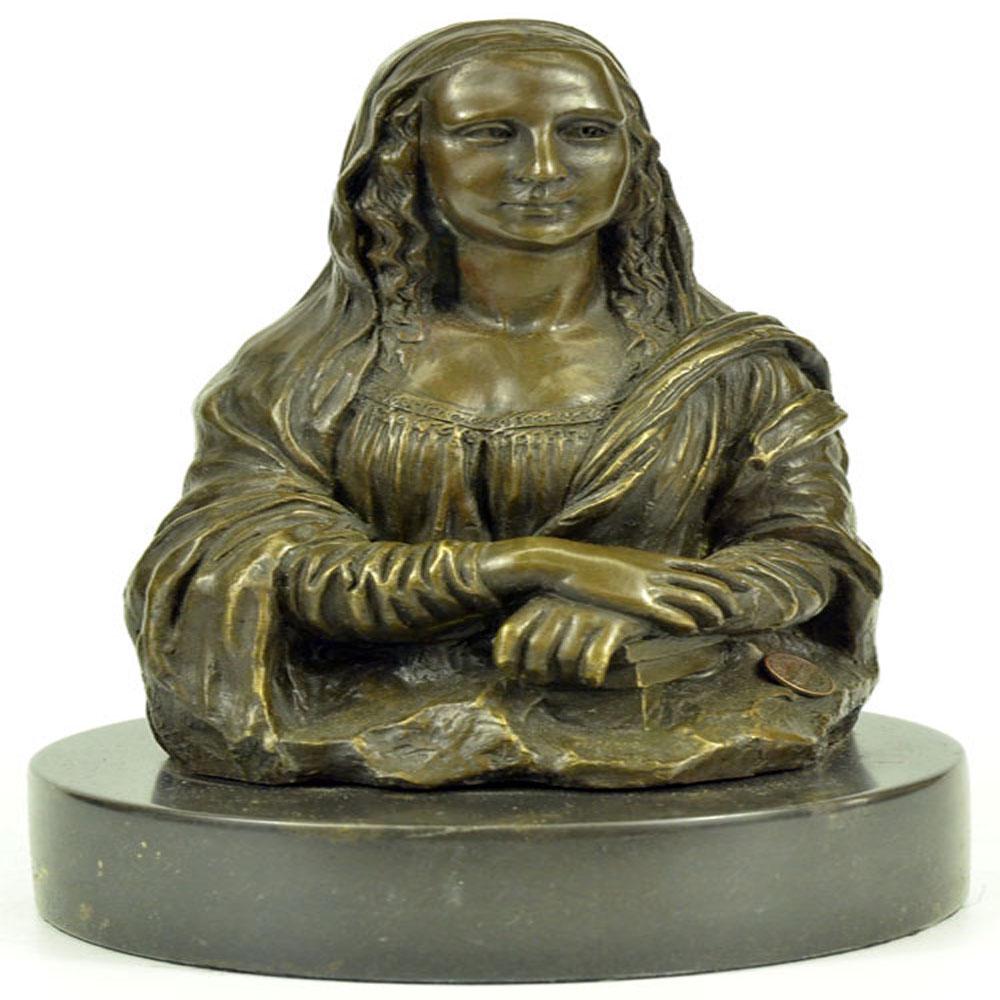 Mona Lisa Bronze Figure (Painting by Leonardo Da Vinci) (1 of 8)
