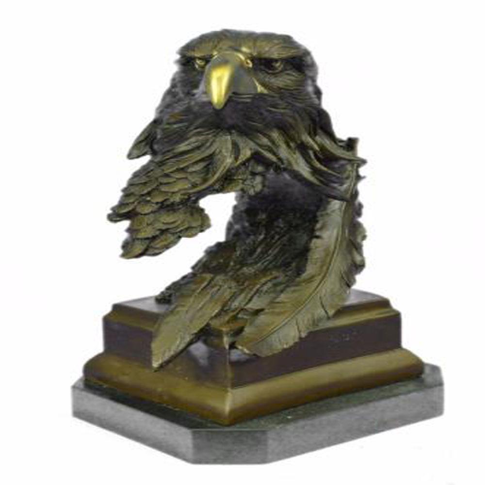 American Bald Eagle Bronze Bust Sculpture (1 of 8)