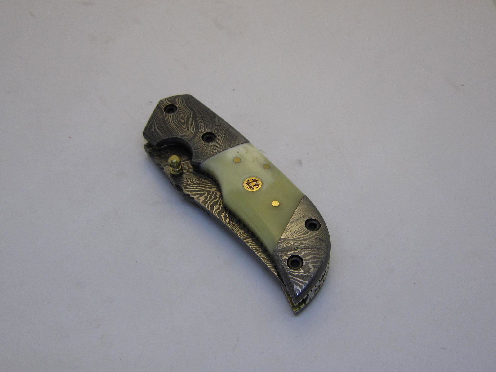 Handmade Damascus Hand Filed Buffalo Horn Handle (1 of 11)