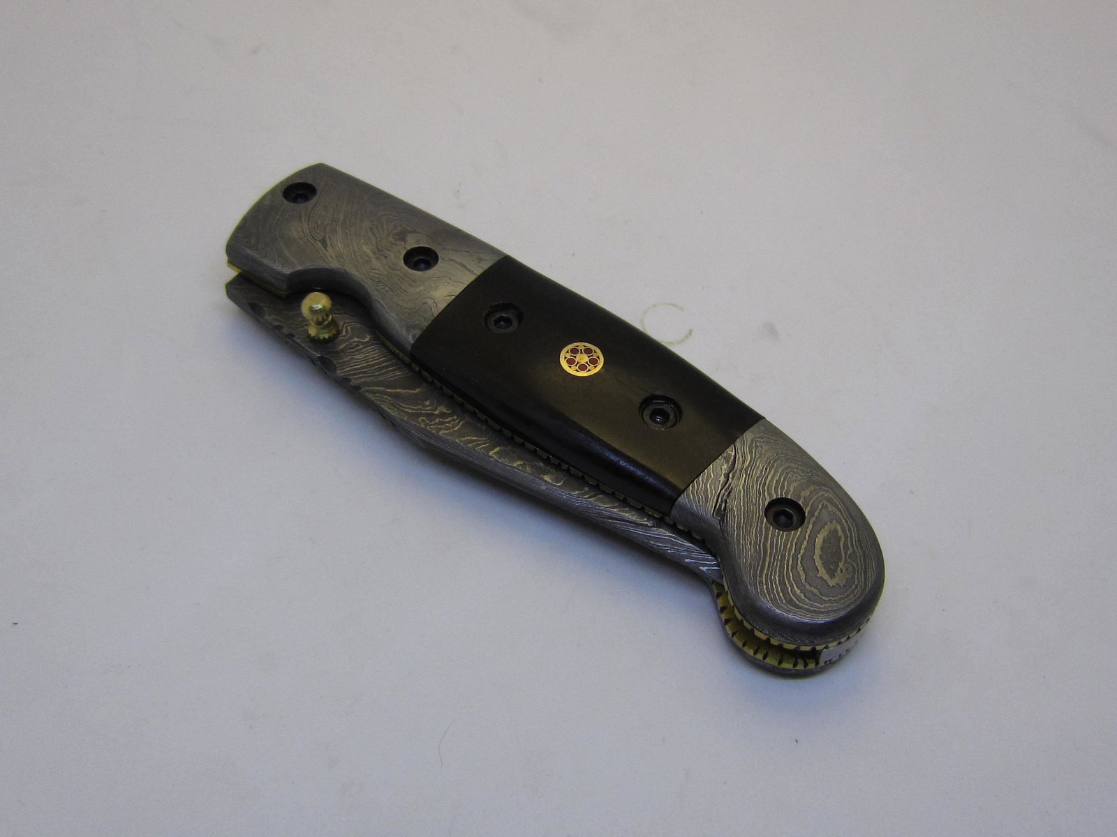 Handmade Damascus Hand Filed Buffalo Horn Handle (1 of 11)