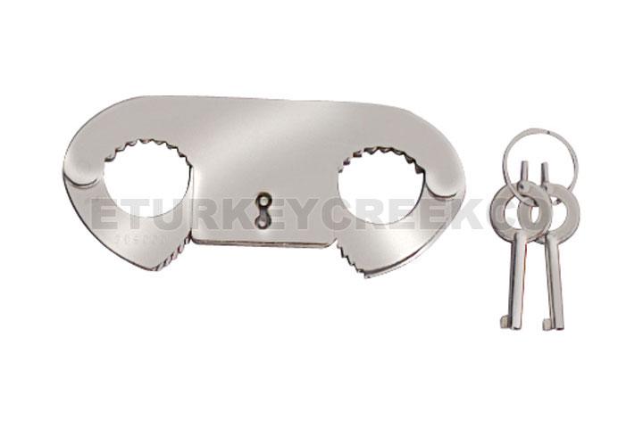 Thumb Cuffs with Keys - Stainless steel construction: Thumb Cuffs with Keys - Stainless steel construction. Made In Taiwan