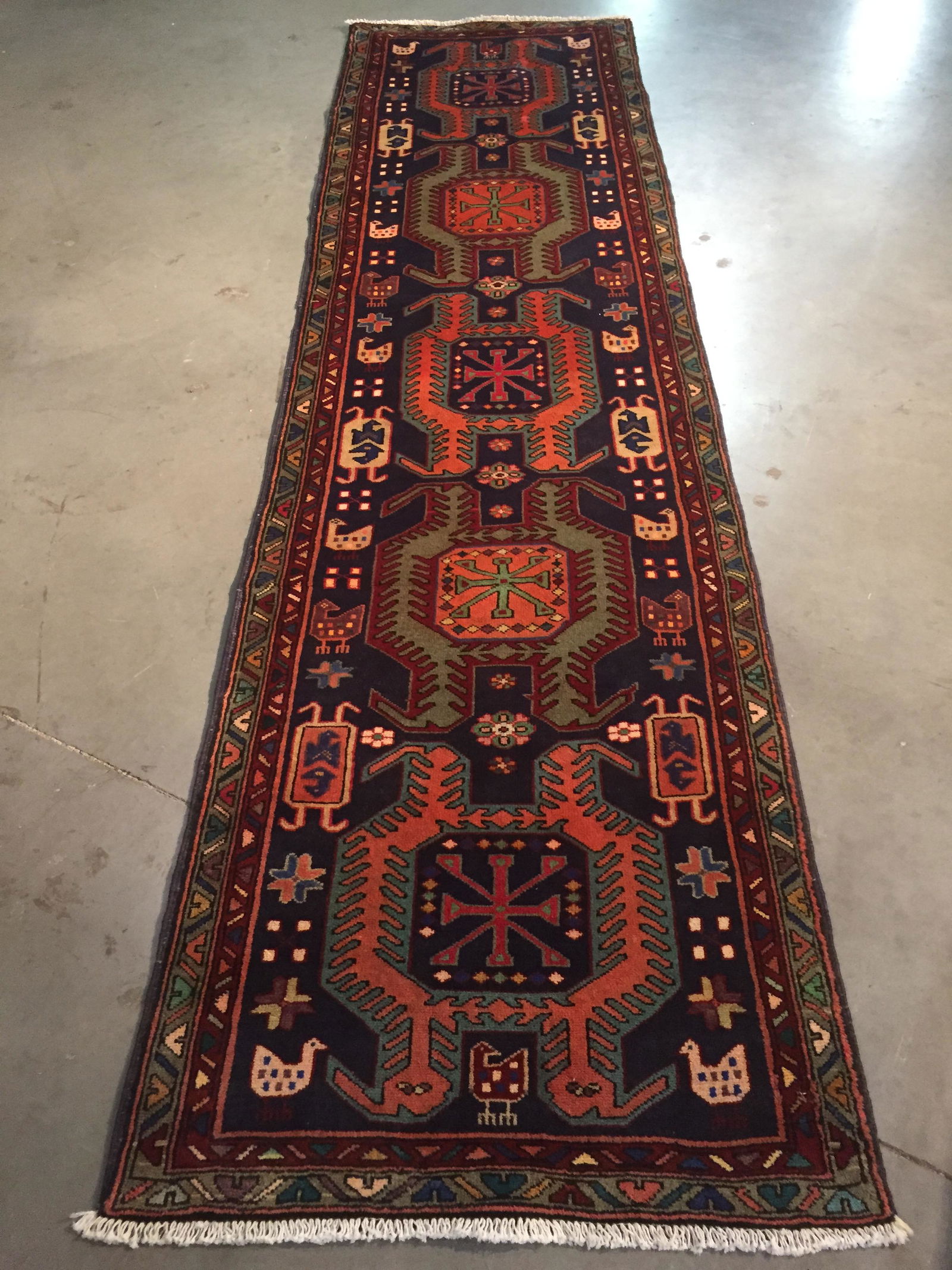 CLASSIC HAMEDAN PERSIAN RUNNER 2'.8"x10'.3" (1 of 9)