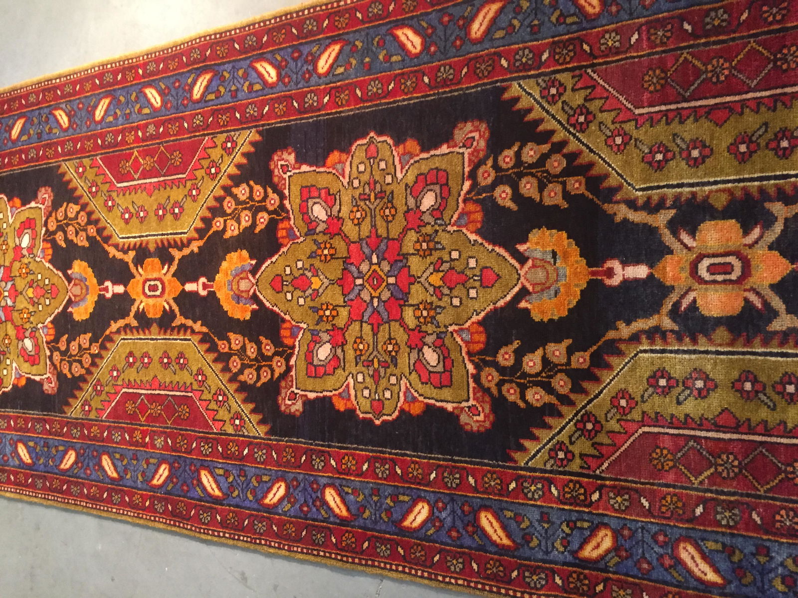 MAGNIFICENT PERSIAN UNIQUE HERIZ RUNNER 3.7 X 13.4 (1 of 8)