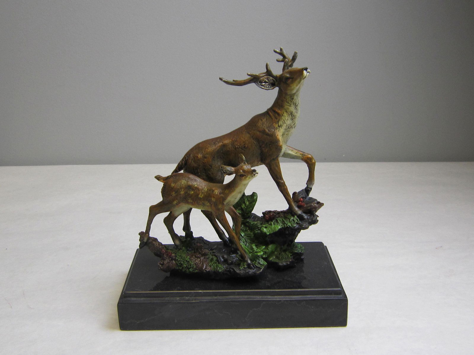 Deer Fawn Stag Buck Family Bronze Sculpture (1 of 9)