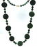 Green Agate Bead Necklace and Dangle Earrings - 2