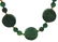 Green Agate Bead Necklace and Dangle Earrings - 3