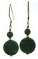 Green Agate Bead Necklace and Dangle Earrings - 5
