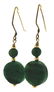 Green Agate Bead Necklace and Dangle Earrings - 6