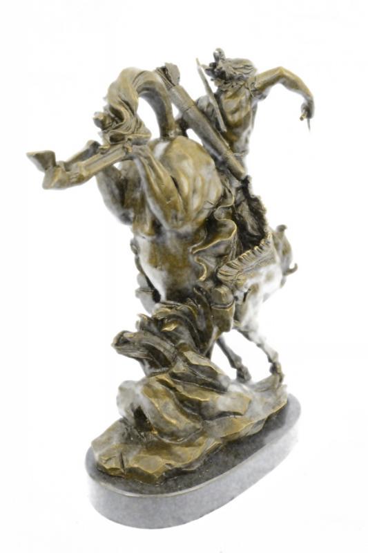 Native American Warrior on Horse Bronze Sculpture (1 of 9)