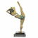 Gymnast Woman Bronze Statue on Marble Base - 3
