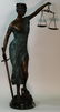 Blind Justice Bronze Statue on Marble Base Sculpture - 11
