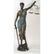 Blind Justice Bronze Statue on Marble Base Sculpture