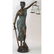 Blind Justice Bronze Statue on Marble Base Sculpture - 3