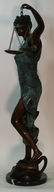 Blind Justice Bronze Statue on Marble Base Sculpture - 8