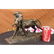 Real Cast Bronze Marble Statue Gun Dog Retriever Rabbit - 2