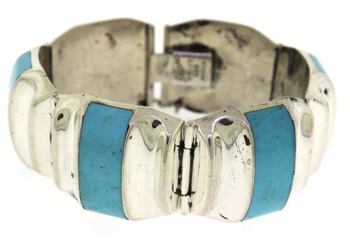 Vintage Sterling Silver Ledesma Turquoise Inlay (1 of 6)