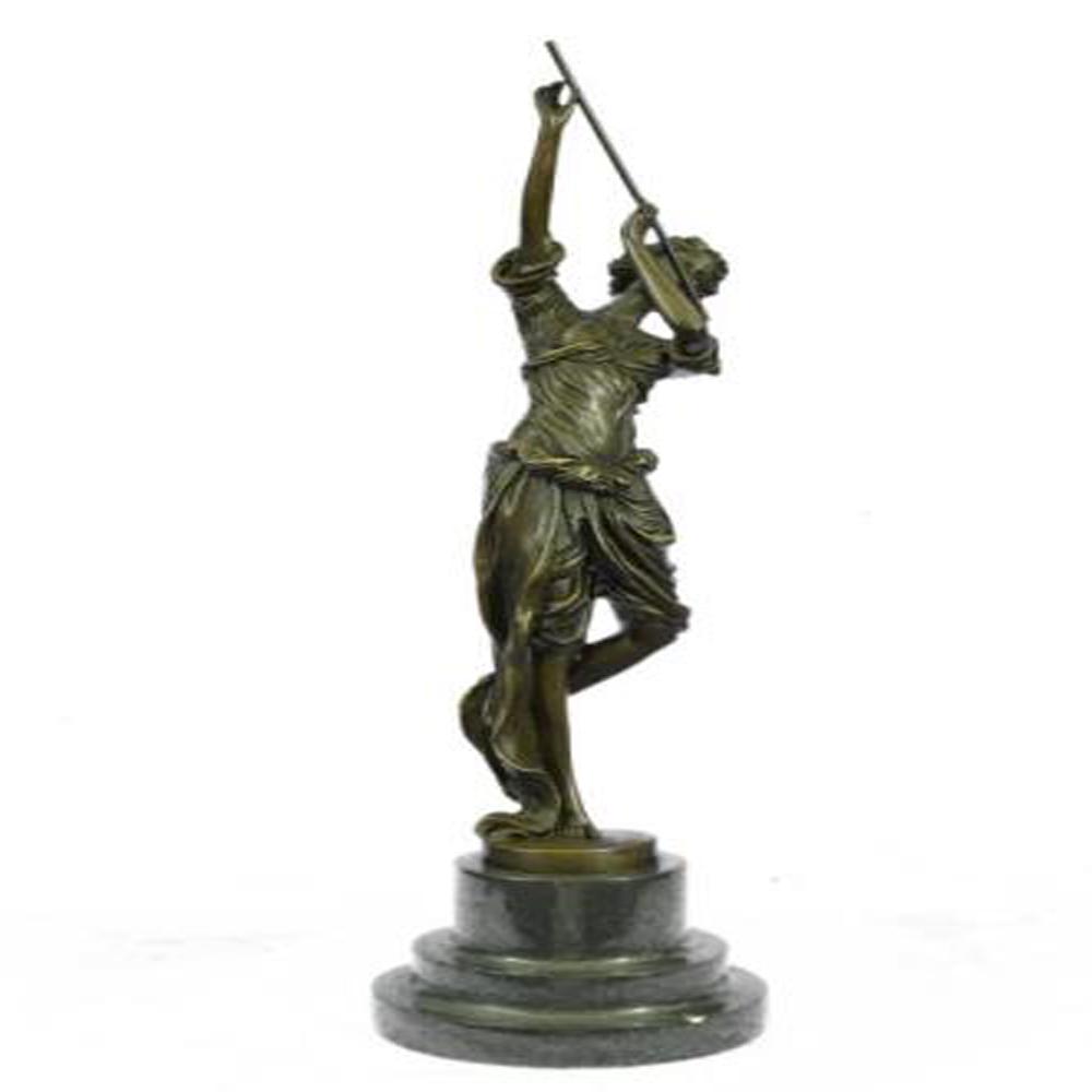Girl Playing Flute Bronze Sculpture (1 of 10)