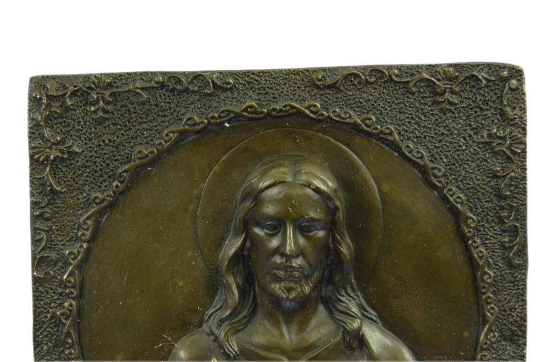 Jesus Christ and Angel Wall Mount Bronze Statue (1 of 8)