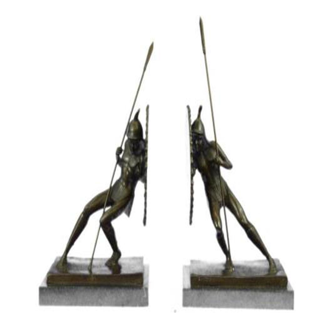 Pair Two Japanese Warrior with Shield Bronze Sculpture (1 of 8)