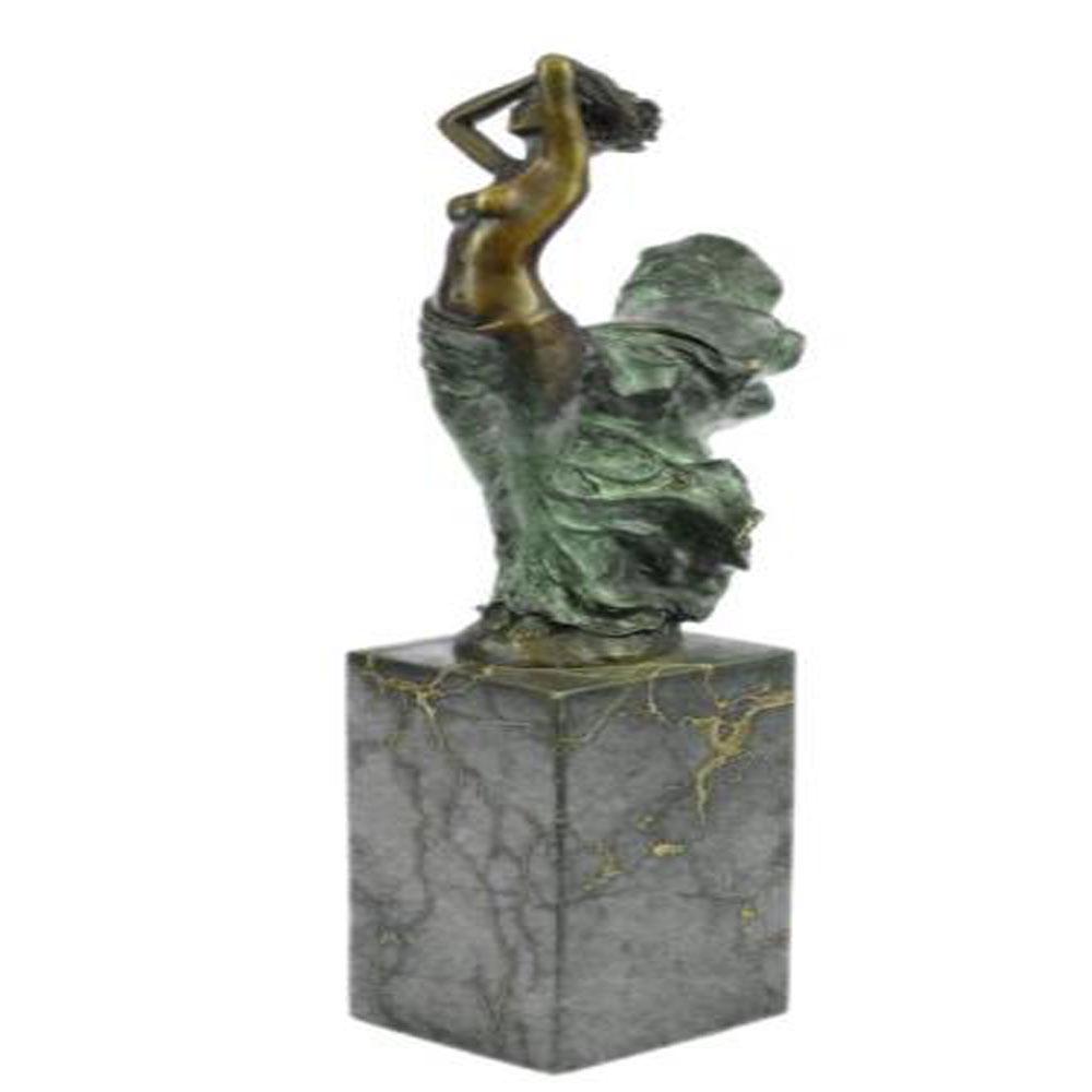 Sensual Mermaid Sea Goddess Bronze Statue (1 of 8)