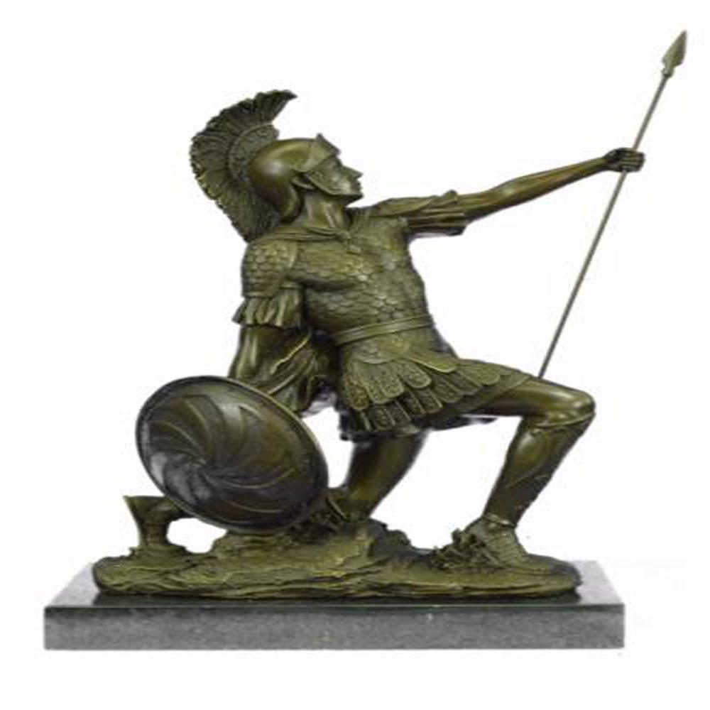 Roman Gladiator Spartan Warrior Bronze Sculpture (1 of 7)
