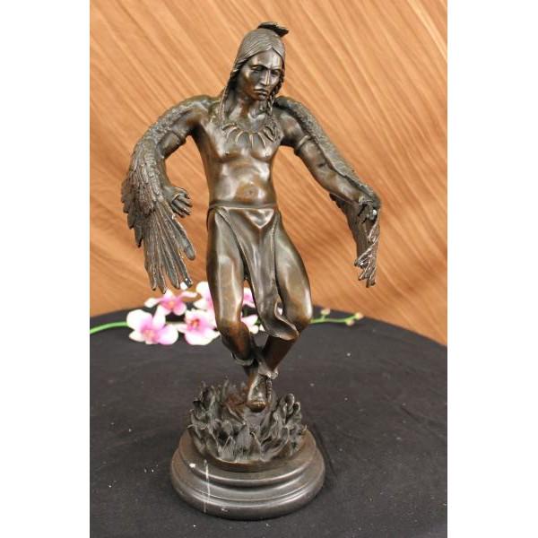 American Indian Warrior Bronze Sculpture (1 of 6)